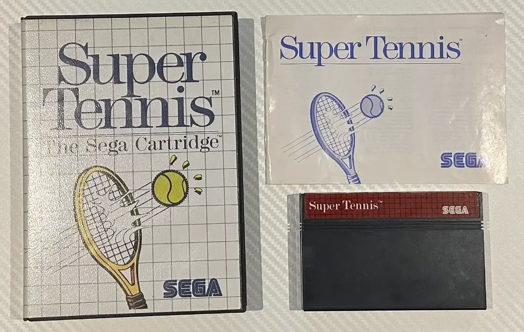 Jeu Master System - Super Tennis - Occasion avec livret version multi langues dont le FR