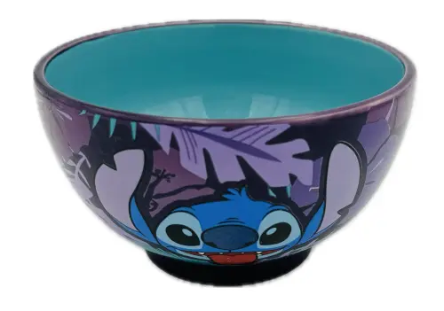 Stitch - Bol Ceramique - 600 ML - Fleurs Violettes
