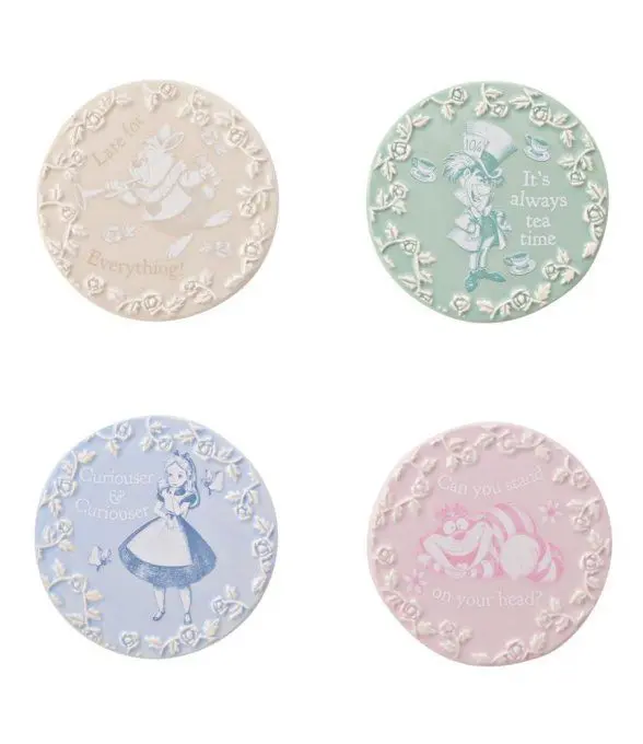 Alice aux pays des merveilles - lot de 4 sous Verres