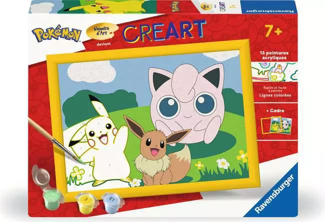 Creart - Classics -  Pikachu & Rondoudou - Peinture numérotée