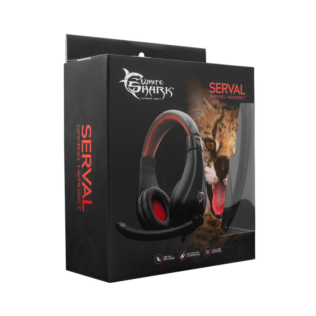 Casque PC PS4 XBOX SWITCH 3.5mm White Shark Serval Gaming Headset